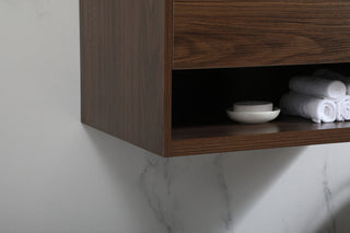 30 inch Single bathroom vanity in walnut