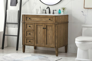 36 inch Single bathroom vanity in driftwood