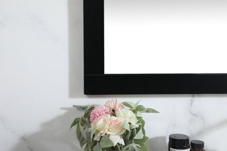 Aqua vanity mirror 48x36 inch in black