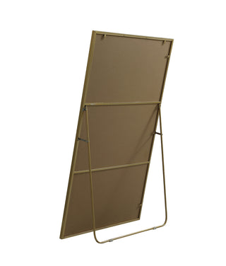 Metal Frame Rectangle Full Length Mirror 36x60 Inch in Brass