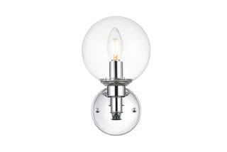 Jaelynn 1 light Chrome and Clear Bath Sconce