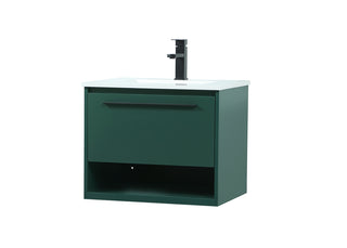 24 inch Single bathroom vanity in green