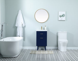 18 inch bathroom vanity in Blue