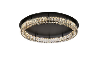 Monroe 33 inch LED Single flush mount in black