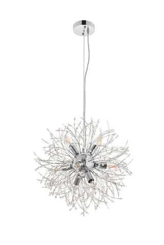 Flores 8 light Chrome Pendant