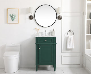 21 inch Single bathroom vanity in green