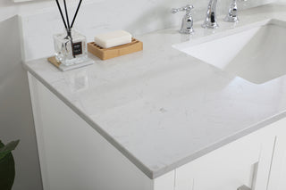 48 inch Single Bathroom Vanity in White with Backsplash