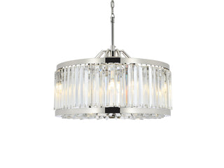 Chelsea 8 light polished nickel Chandelier Clear Royal Cut Crystal