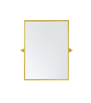 Rectangle pivot mirror 24x32 inch in gold