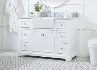48 inch Single bathroom vanity in white