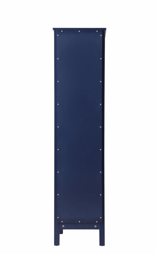 16 Inch Wide Bathroom Linen Storage Freestanding Cabinet In Blue
