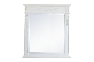 Wood frame mirror 32 inch x 36 inch in Antique White