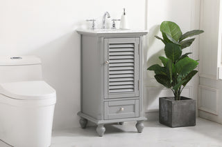 19 inch Single bathroom vanity in grey