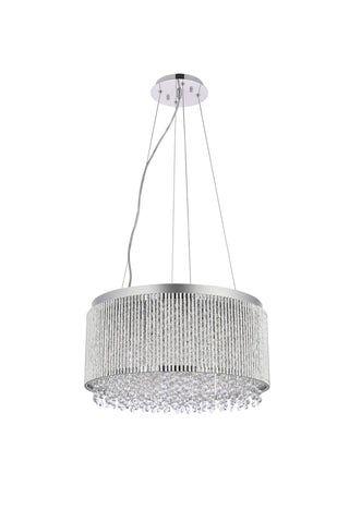 Influx 12 light Chrome Pendant Clear Royal Cut Crystal