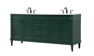 72 inch double bathroom vanity in green