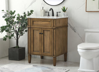 24 inch Single bathroom vanity in driftwood