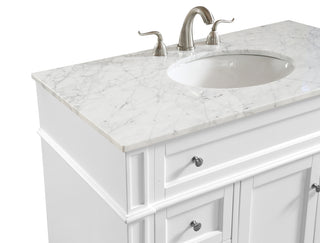 40 In. Single Bathroom Vanity Set In White