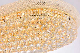 Primo 18 light Gold Flush Mount Clear Royal Cut Crystal