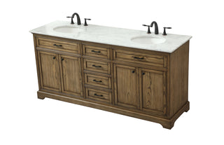 72 inch double bathroom vanity in driftwood