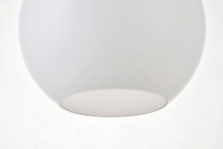 Baxter 1 Light Brass Pendant With Frosted White Glass