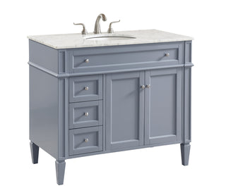 40 In. Single Bathroom Vanity Set In Grey