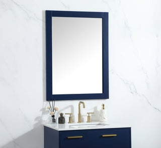 Aqua vanity mirror 27x36 inch in blue