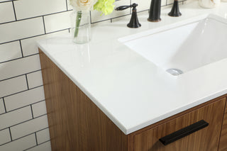 36 inch Single bathroom vanity in walnut brown