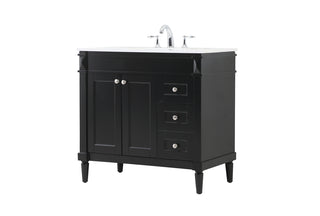 36 inch Single bathroom vanity in black