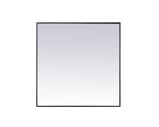 Metal Frame Square Mirror 42 inch in Black