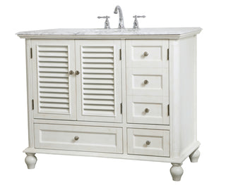 42 inch Single Bathroom Vanity in Antique White