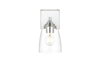 Gianni 1 light Chrome and Clear Bath Sconce