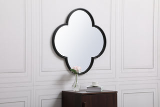 Metal plum mirror 28 inch x 28 inch in Black