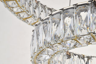 Monroe Integrated LED chip light gold Chandelier Clear Royal Cut Crystal