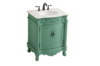 27 inch Single bathroom vanity in vintage mint