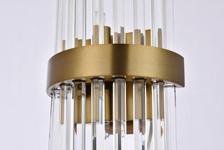 Dallas 2 light Gold and Clear Wall Sconce Clear Royal Cut Crystal