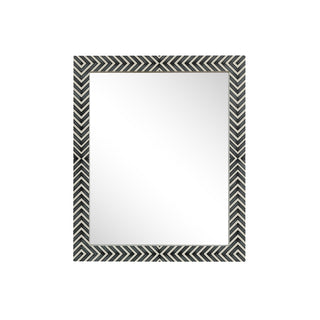 Rectangular mirror 36x30 inch in chevron