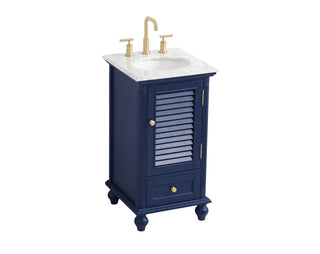 19 inch Single bathroom vanity in blue