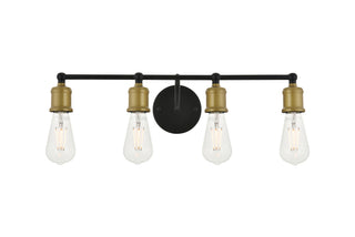 Serif 4 light brass and black Wall Sconce