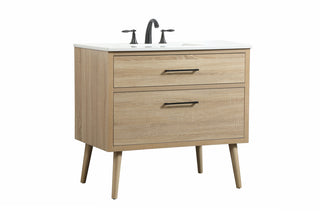 36 inch Single bathroom vanity in mango wood