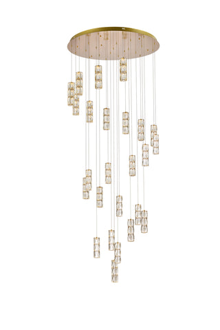 Polaris 42 inch LED chandelier in gold