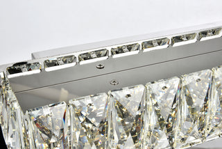 Monroe Integrated LED chip light Chrome Wall Sconce Clear Royal Cut Crystal