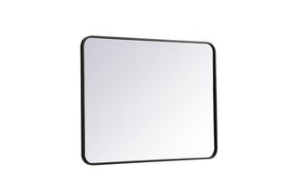 Soft corner metal rectangular mirror 27x36 inch in Black