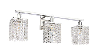 Phineas 3 light Chrome and Clear Crystals wall sconce