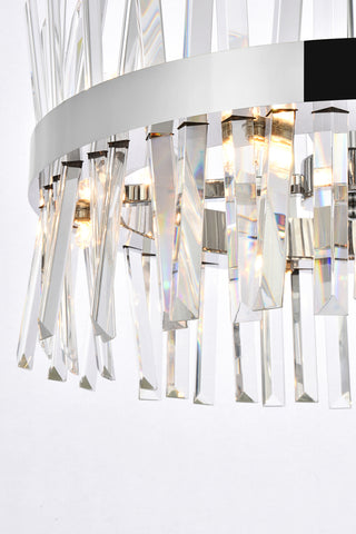 Serephina 20 inch crystal round pendant light in chrome