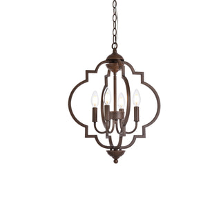 Sandara 4 lights pendant in weathered oak