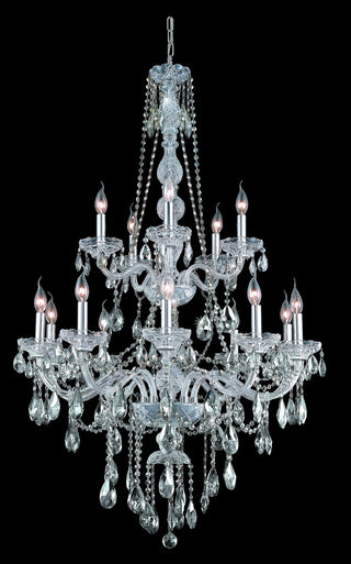 Verona 15 light Chrome Chandelier Clear Royal Cut Crystal