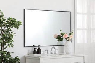 Metal frame rectangle mirror 30 inch in Black