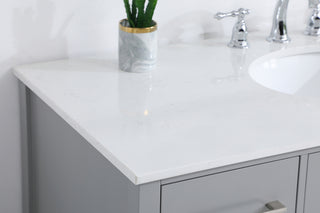 48 inch Single Bathroom Vanity in Gray with Backsplash