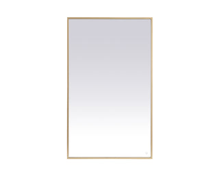 Pier 36x60 inch LED mirror with adjustable color temperature 3000K/4200K/6400K in brass