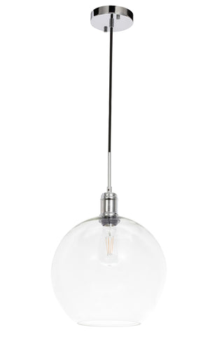 Emett 1 light Chrome and Clear glass pendant